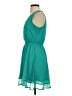 Nine West 100% Polyester Solid Teal Cocktail Dress Size XS - photo 5