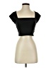 Shein Black Short Sleeve Top Size 4 - photo 1