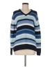St. John's Bay 100% Cotton Stripes Blue Pullover Sweater Size M - photo 1