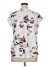 Fun2Fun Floral White Short Sleeve Blouse Size XL - photo 2