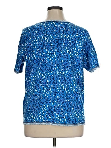 LOGO by Lori Goldstein Short Sleeve Blouse (view 2)