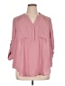 Torrid 100% Polyester Pink 3/4 Sleeve T-Shirt Size 1X Plus (1) - photo 1