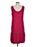 Assorted Brands Solid Burgundy Casual Dress Size L - photo 2