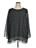 Fashion Bug 100% Polyester Gray 3/4 Sleeve Blouse Size 1X - photo 1