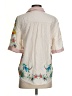 Sancia Floral Ivory Short Sleeve Blouse Size XS - photo 2