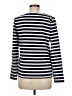 Talbots 100% Cotton Stripes Silver Pullover Sweater Size M - photo 2