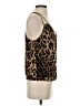 Leith Animal Print Brown Sleeveless Blouse Size S - photo 4