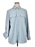 Hilary Radley 100% Polyester Solid Blue Long Sleeve Blouse Size XL - photo 1