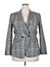 Ann Taylor Houndstooth Gray Blazer Size 14 - photo 1