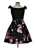 Betsy & Adam 100% Polyester Floral Black Cocktail Dress Size 12 - photo 1