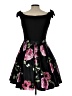 Betsy & Adam 100% Polyester Floral Black Cocktail Dress Size 12 - photo 2