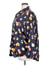 Only Floral Blue Long Sleeve Button-Down Shirt Size XXL (tall) - photo 5