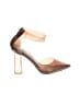 Wild Pair Color Block Brown Heels Size 8 1/2 - photo 1