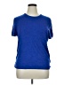 PREMISE Blue Short Sleeve Top Size XL - photo 1