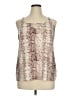 Bar III Tan Sleeveless Blouse Size XL - photo 1
