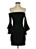 Teeze Me Solid Black Cocktail Dress Size 1 - photo 1
