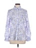 Zara Paisley Blue Long Sleeve Blouse Size M - photo 1