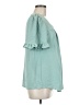 Unbranded 100% Polyester Teal Short Sleeve Blouse Size M - photo 4