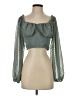 Shein 100% Polyester Green 3/4 Sleeve Blouse Size 4 - photo 1