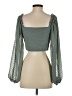 Shein 100% Polyester Green 3/4 Sleeve Blouse Size 4 - photo 2