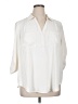 Torrid 100% Polyester Ivory 3/4 Sleeve T-Shirt Size 1X Plus (1) - photo 1