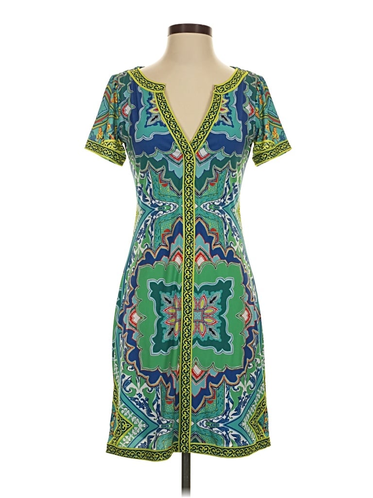 Pre-owned Hale Bob Casual Dress In Green