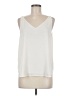 Ann Taylor LOFT 100% Polyester Ivory Sleeveless Blouse Size M - photo 1