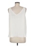 Ann Taylor LOFT 100% Polyester Ivory Sleeveless Blouse Size M - photo 2