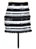 Guess 100% Polyester Stripes Silver Casual Skirt Size 10 - photo 1
