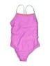 Speedo Color Block Purple One Piece Swimsuit Size 12 - photo 1