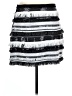 Guess 100% Polyester Stripes Silver Casual Skirt Size 10 - photo 2