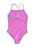 Speedo Color Block Purple One Piece Swimsuit Size 12 - photo 2
