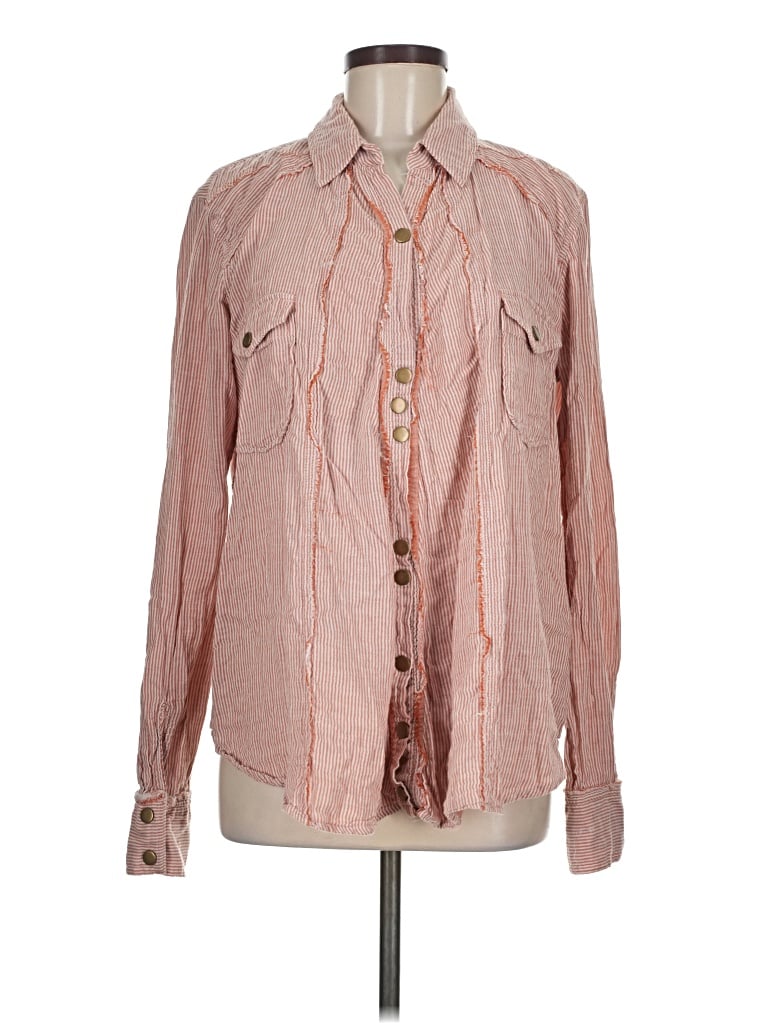 Pre-owned We The Free Long Sleeve Blouse In Pink
