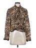 Nicholas 100% Silk Animal Print Brown Blouse Size 2 - photo 1
