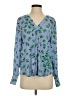 Ann Taylor Blue Long Sleeve Blouse Size S - photo 1