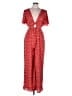 Lulus 100% Polyester Hearts Red Jumpsuit Size L - photo 1