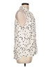 Just Living 100% Rayon Polka Dots Ivory Sleeveless Button-Down Shirt Size L - photo 4