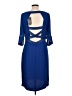 BCBGMAXAZRIA Solid Blue Cocktail Dress Size L - photo 2