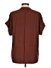 Point Sur 100% Viscose Brown Short Sleeve Blouse Size M (tall) - photo 2