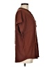 Point Sur 100% Viscose Brown Short Sleeve Blouse Size M (tall) - photo 4