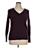 Halogen 100% Cashmere Burgundy Cashmere Pullover Sweater Size XL - photo 1