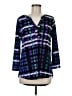 Dana Buchman Blue 3/4 Sleeve Blouse Size M - photo 1
