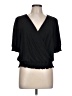 TeXTURE & THREAD Madewell Black Short Sleeve Blouse Size L - photo 1