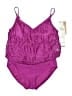 Contours by Coco Reef 100% Polyester Paisley Purple One Piece Swimsuit Size 14 - photo 1