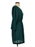 Collective Concepts 100% Polyester Solid Teal Casual Dress Size XS - photo 4