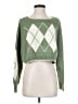 Elodie 100% Acrylic Argyle Green Pullover Sweater Size S - photo 1