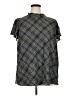 Torrid Argyle Gray Short Sleeve Blouse Size 1X Plus (1) - photo 1