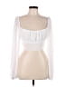 Windsor 100% Polyester White Long Sleeve Top Size L - photo 1