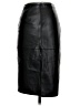 Cache 100% Polyester Black Faux Leather Skirt Size XXS - photo 2
