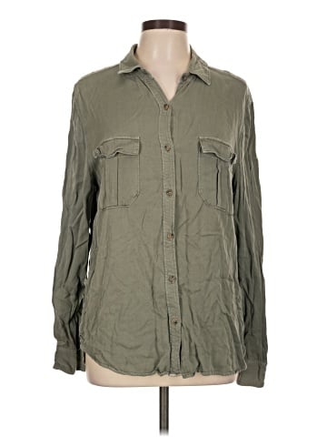 American Eagle Outfitters Long Sleeve Button-Down Shirt (view 1)